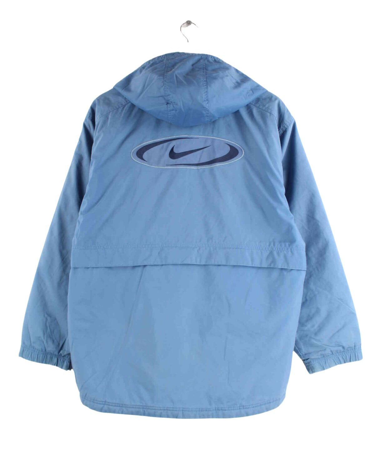 Nike 90s Vintage Center Swoosh Embroidered Jacke Blau L (back image)