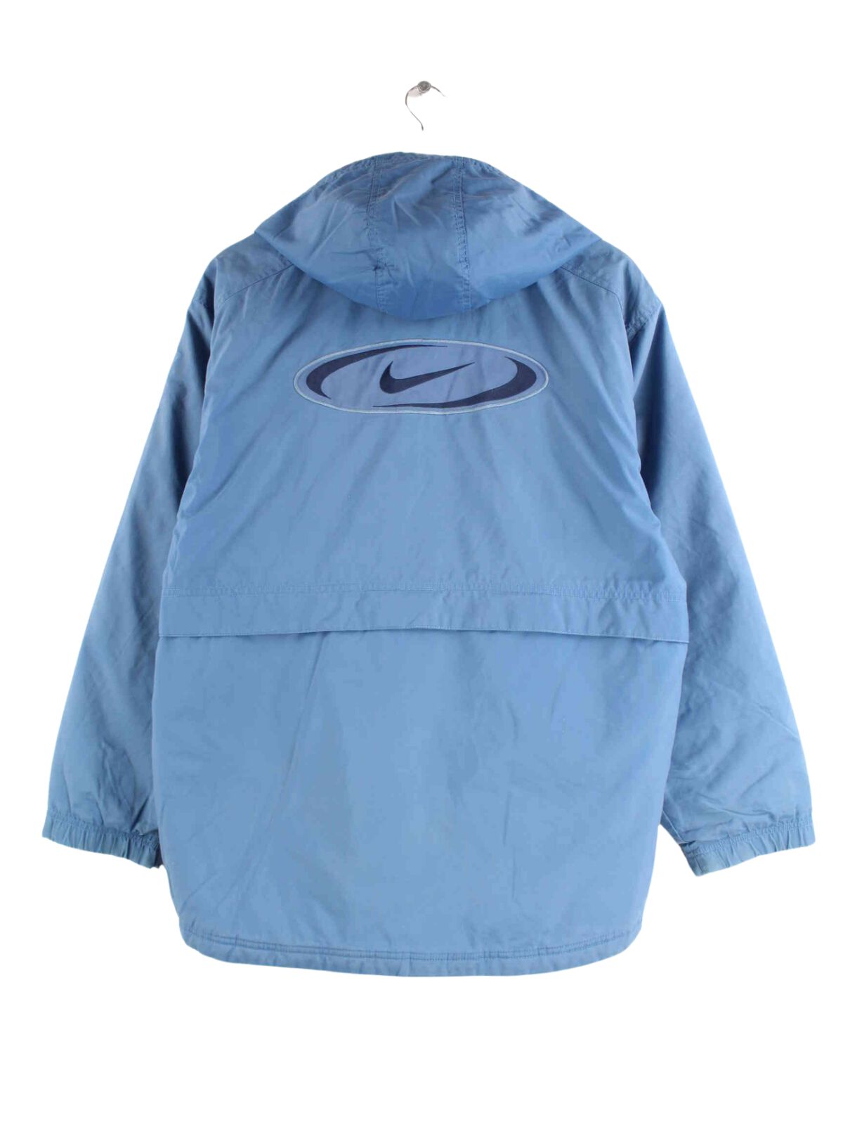 Nike 90s Vintage Center Swoosh Embroidered Jacke Blau L (back image)