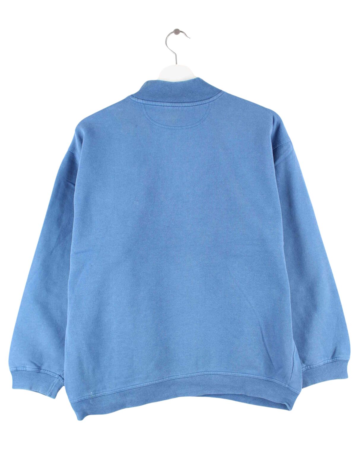 Adidas 90s Vintage Trefoil Half Zip Sweater Blau S (back image)