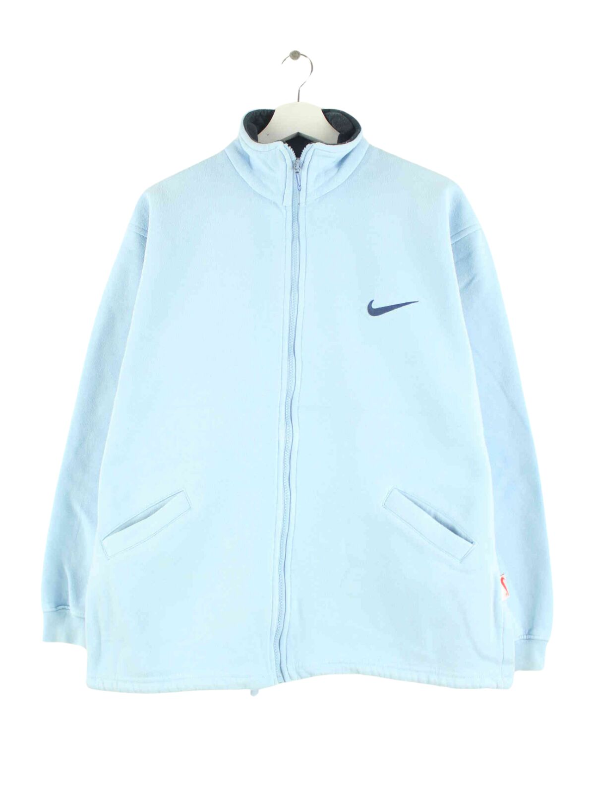 Nike 90s Vintage Embroidered Sweatjacke Blau L (front image)