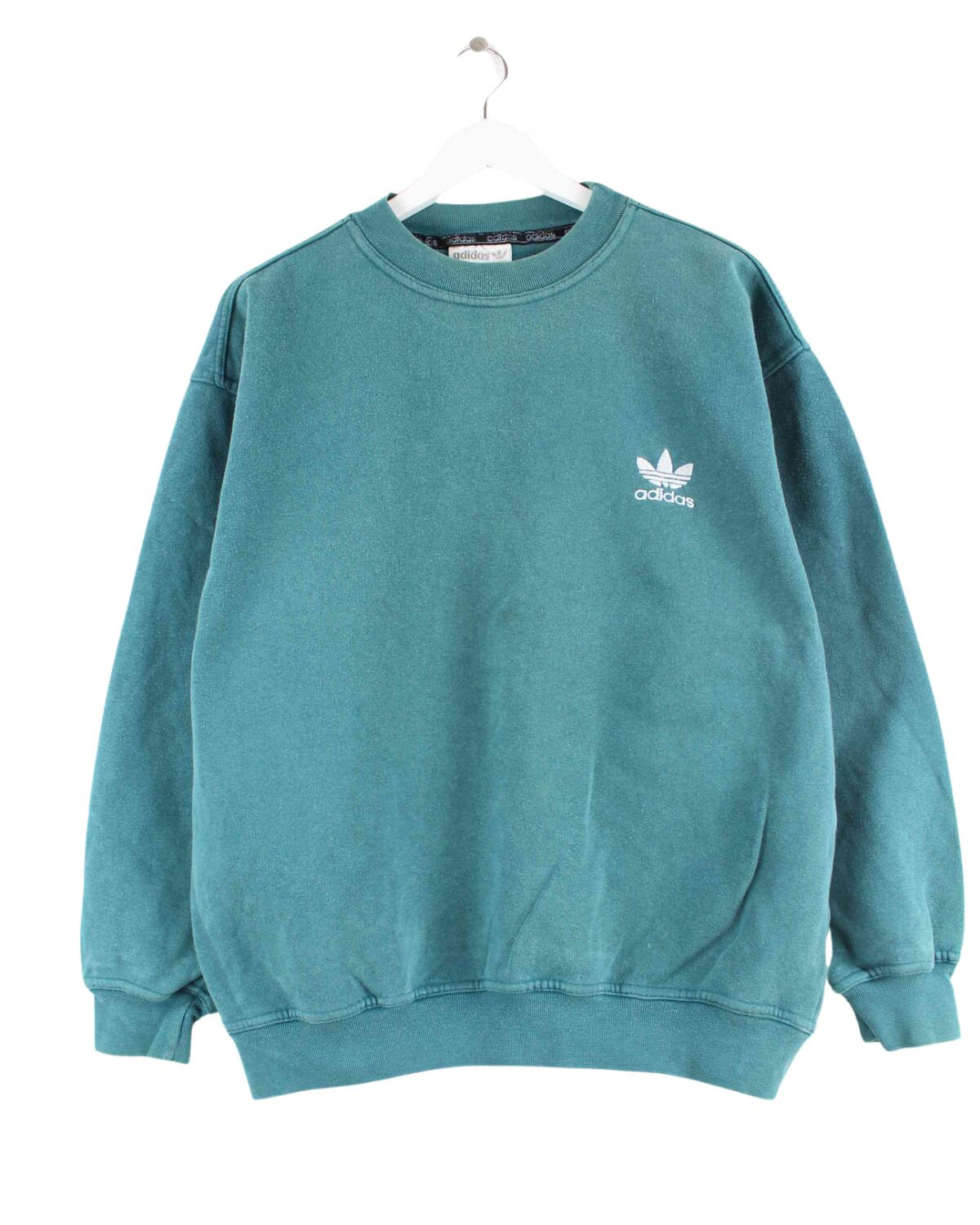 Adidas 80s Vintage Trefoil Embroidered Sweater Grün S (front image)
