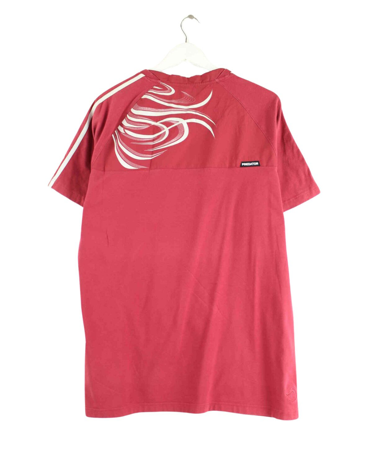 Adidas y2k Predator Print T-Shirt Rot XL (back image)