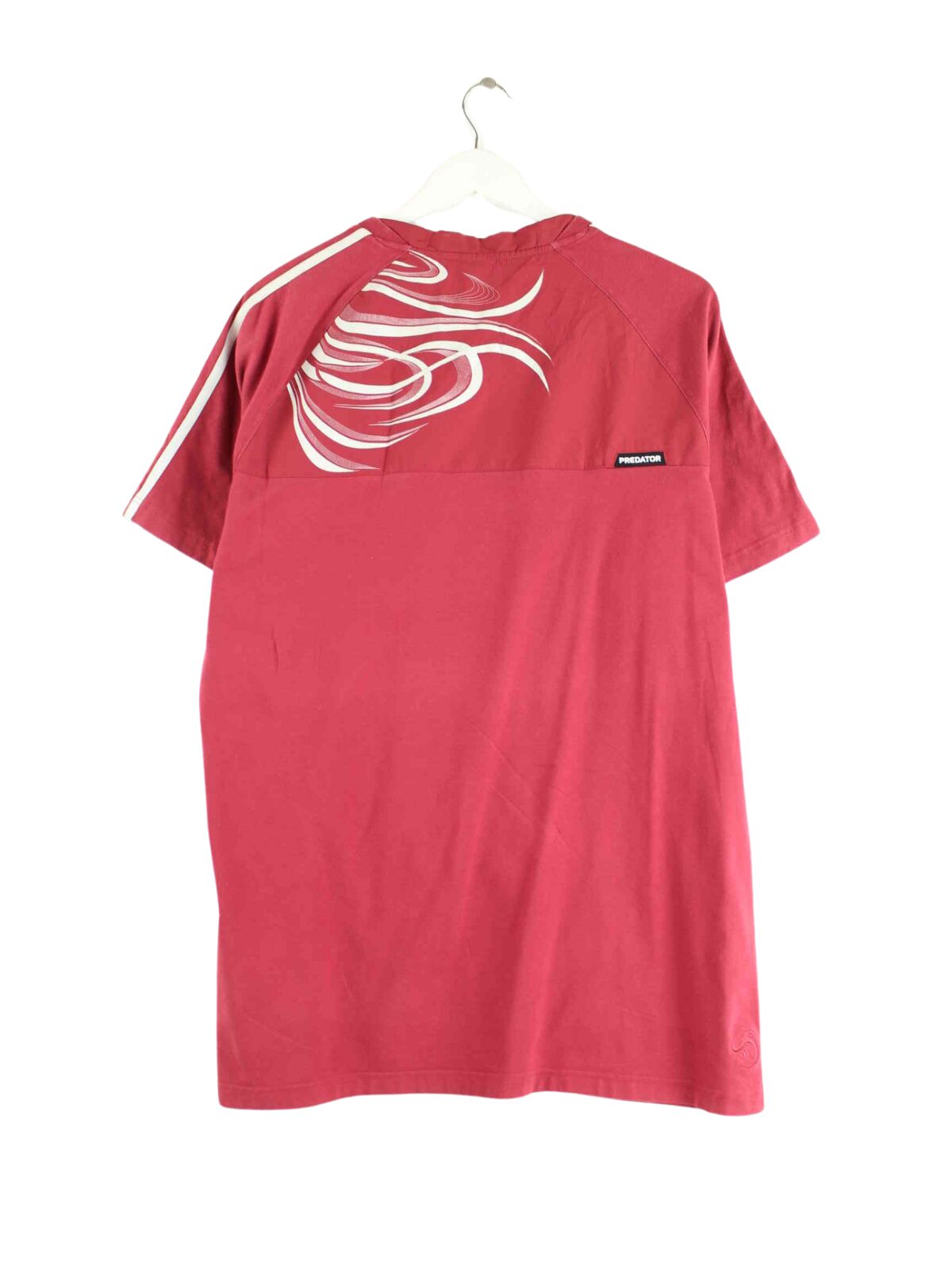 Adidas y2k Predator Print T-Shirt Rot XL (back image)