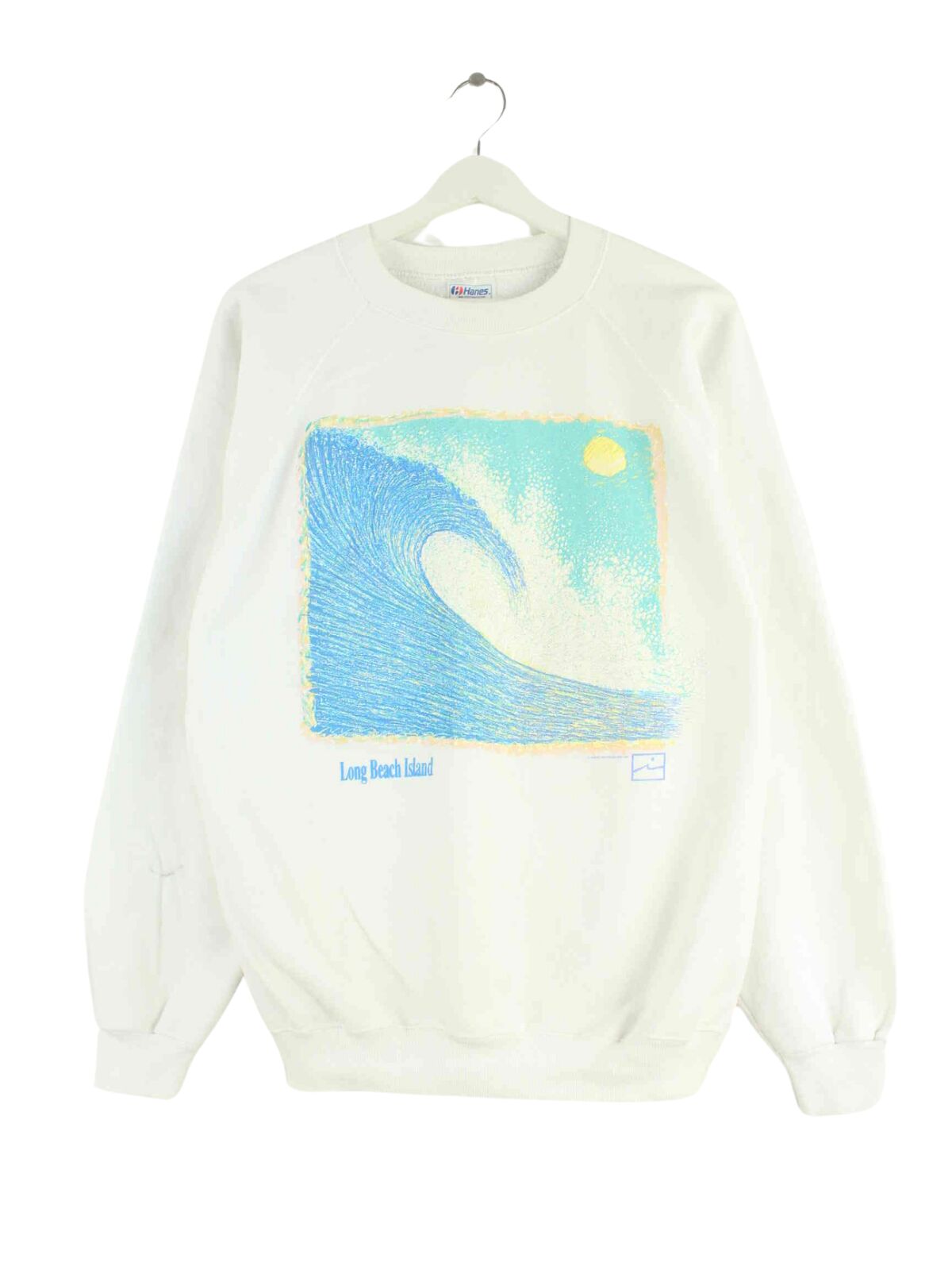 Hanes Vintage 1990 Long Beach Island Sweater Weiß L (front image)