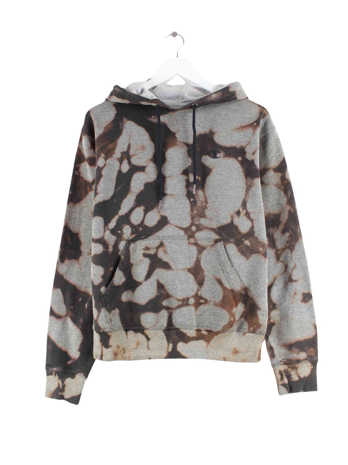 Champion Embroidered Tie Dye Hoodie Grau S (front image)