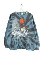 Tultex 90s Vintage Looney Tunes Print Sweater Blau XL (front image)