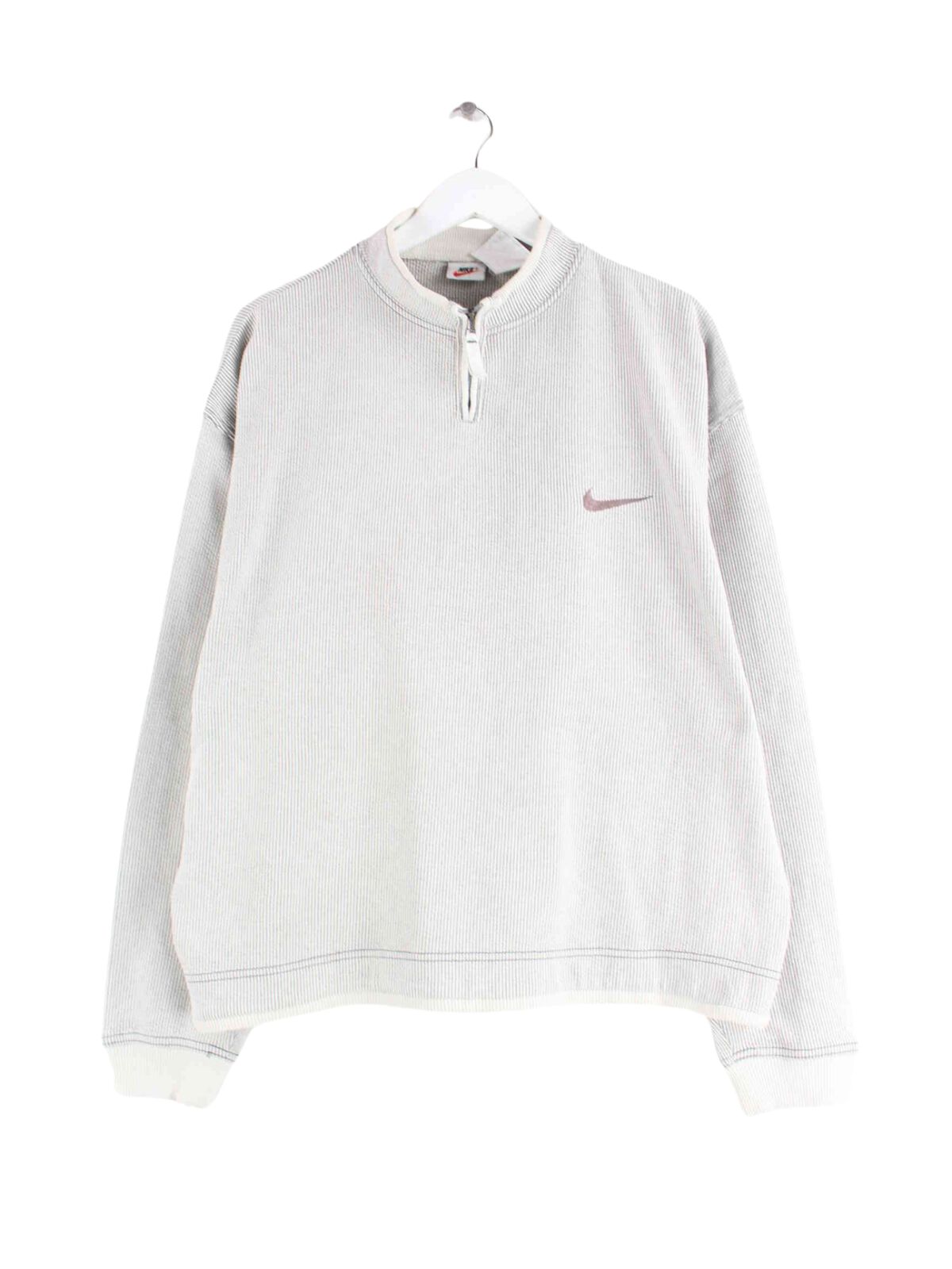 Nike 90s Vintage Half Zip Swoosh Sweater Grau XL (front image)