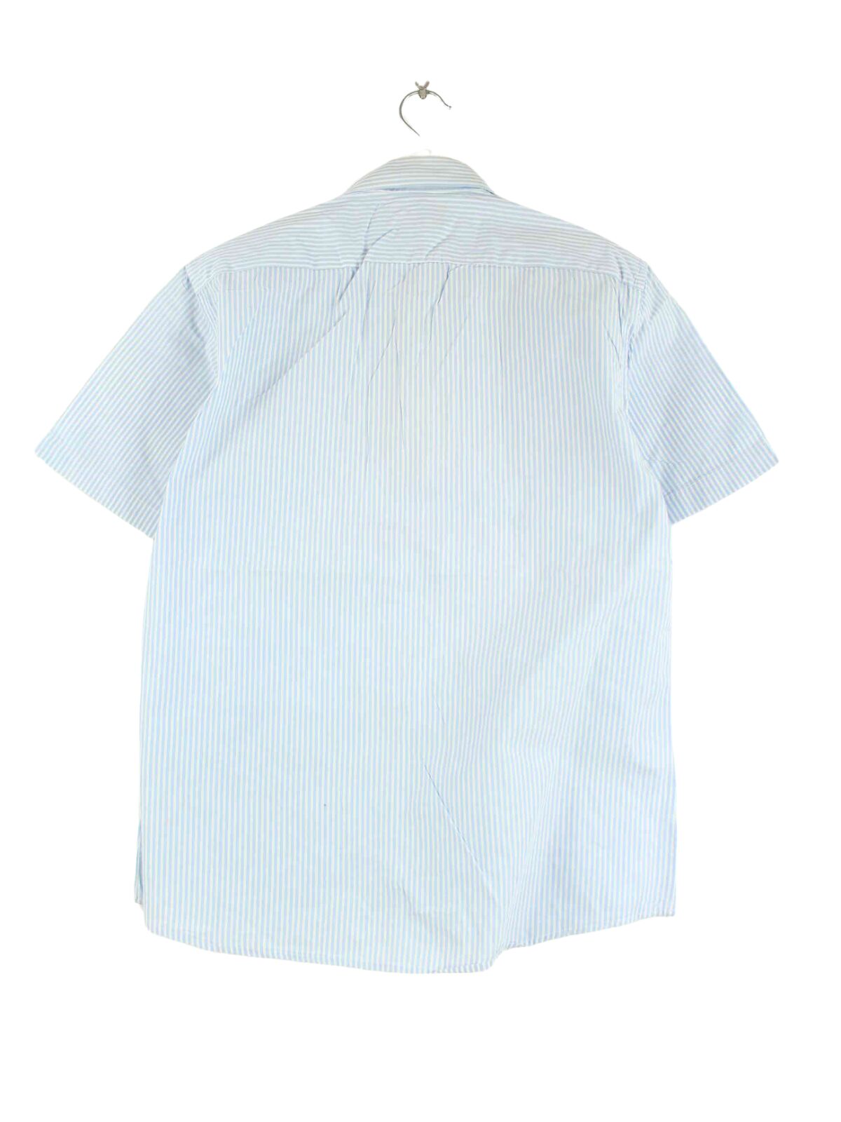 Ralph Lauren 90s Vintage Striped Hemd Blau L (back image)