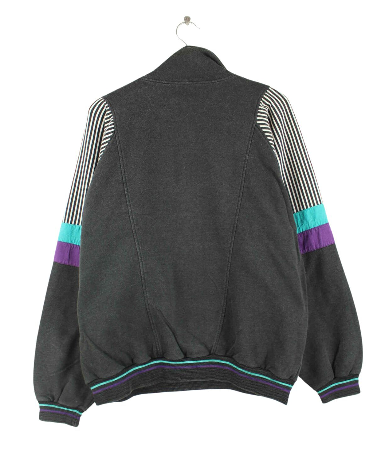 Reebok 90s Vintage Embroidered Half Zip Sweater Schwarz L (back image)