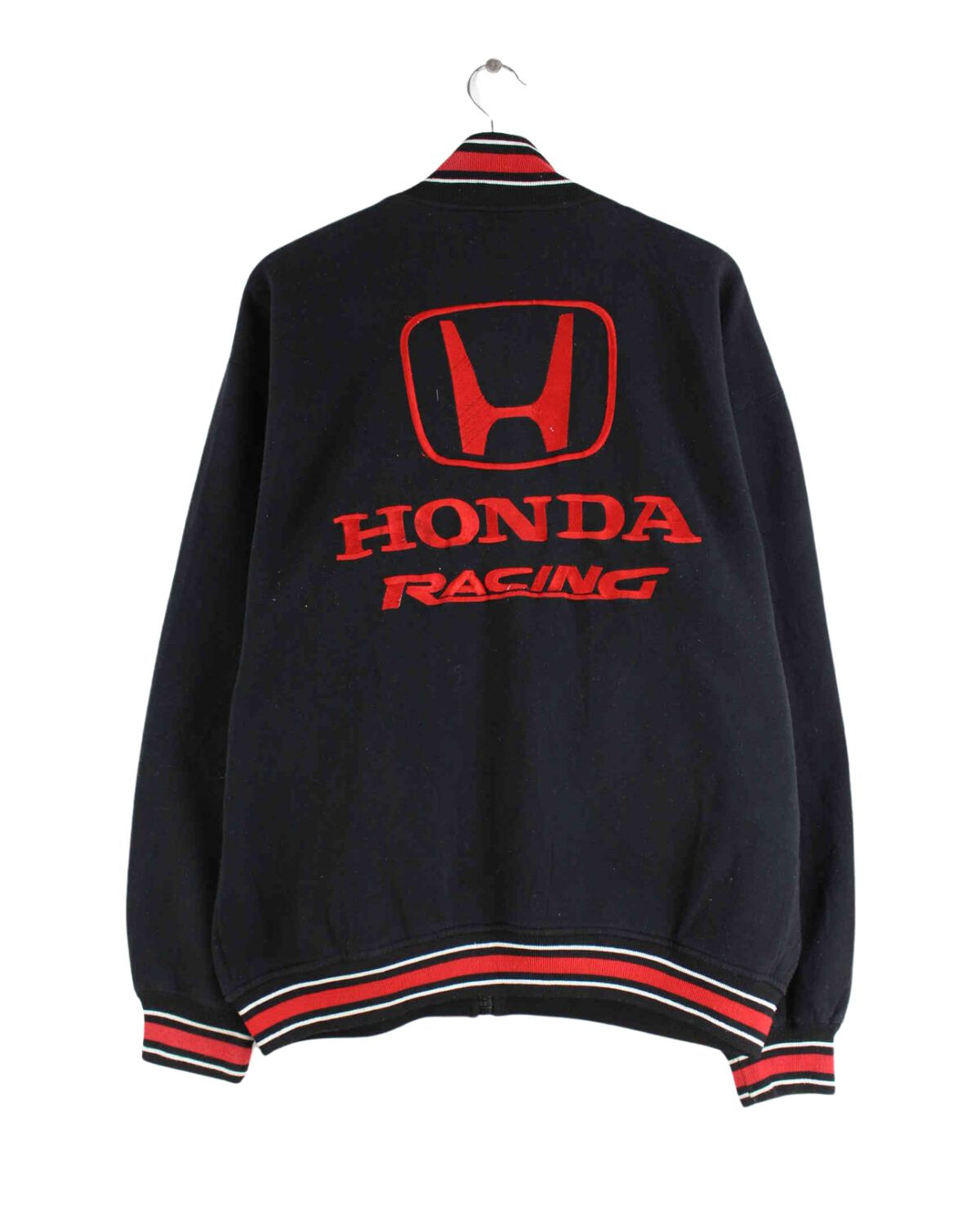 Vintage Honda Embroidered Racing Sweatjacke Schwarz L (back image)