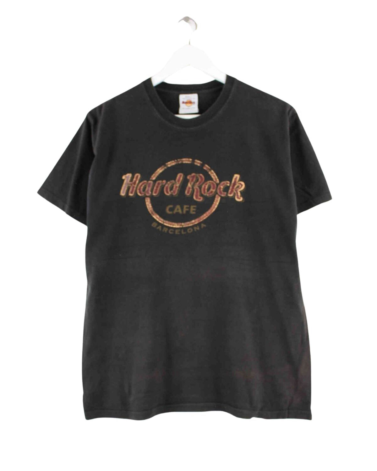 Hard Rock Cafe y2k Barcelona Print T-Shirt Schwarz S (front image)