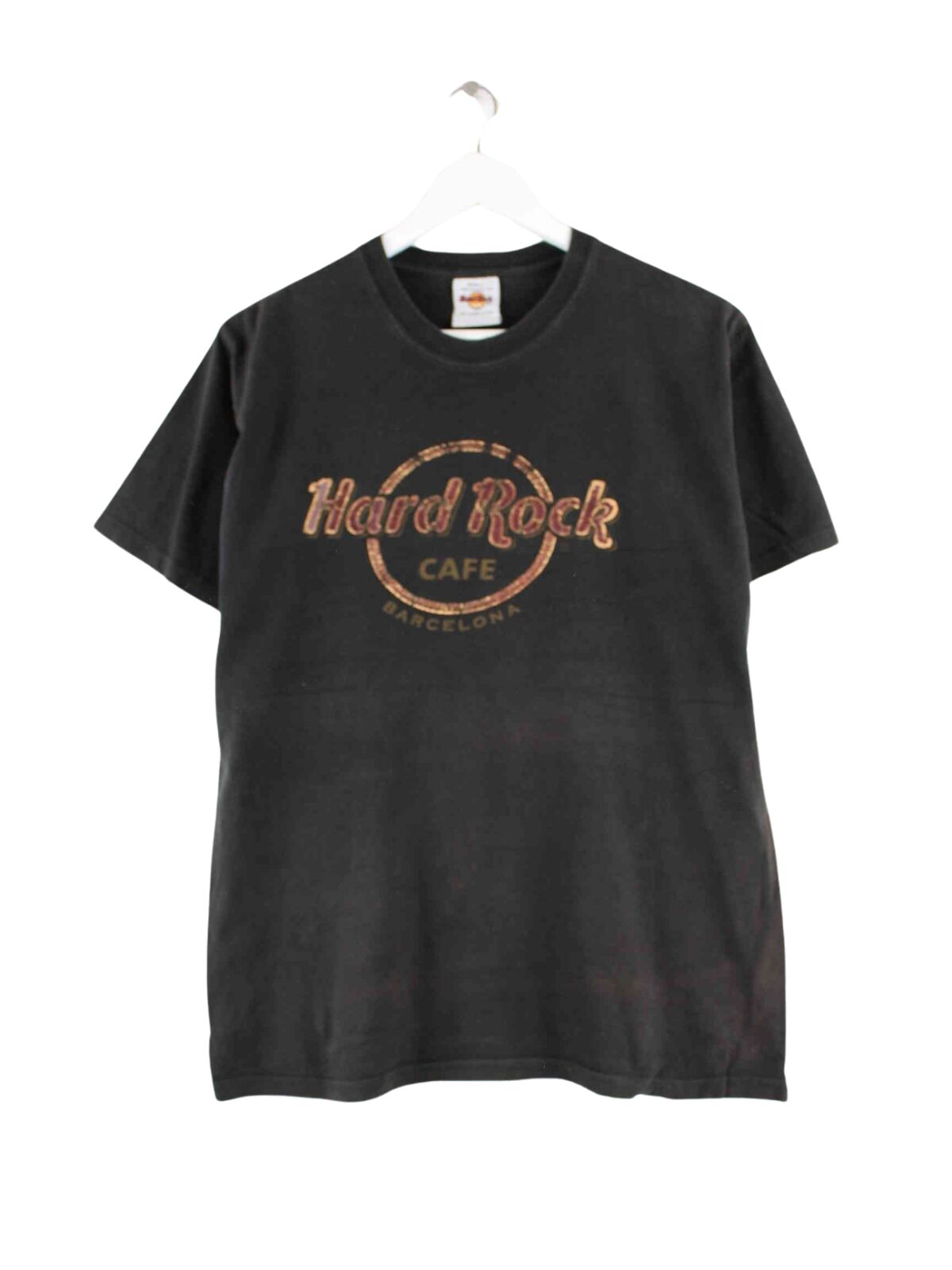 Hard Rock Cafe y2k Barcelona Print T-Shirt Schwarz S (front image)