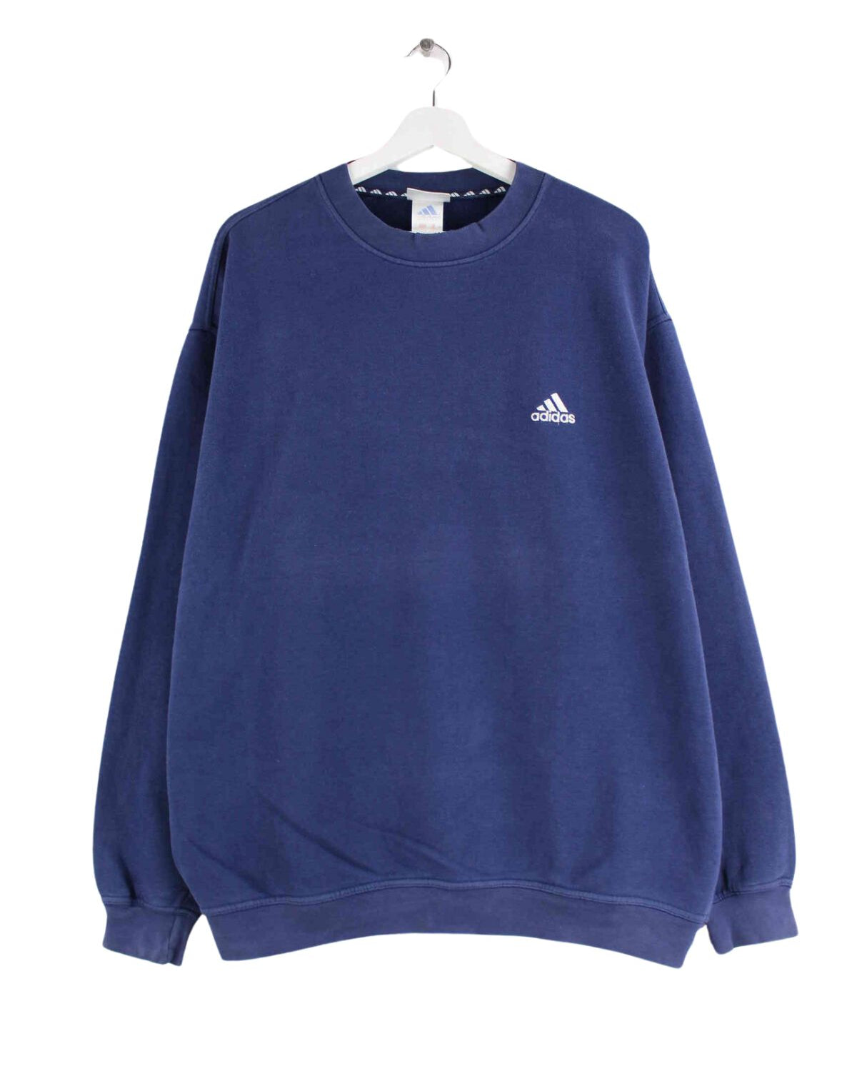 Adidas 90s Vintage Embroidered Sweater Blau XL (front image)