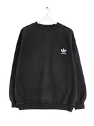 Adidas 80s Vintage Trefoil Embroidered Sweater Schwarz M (front image)