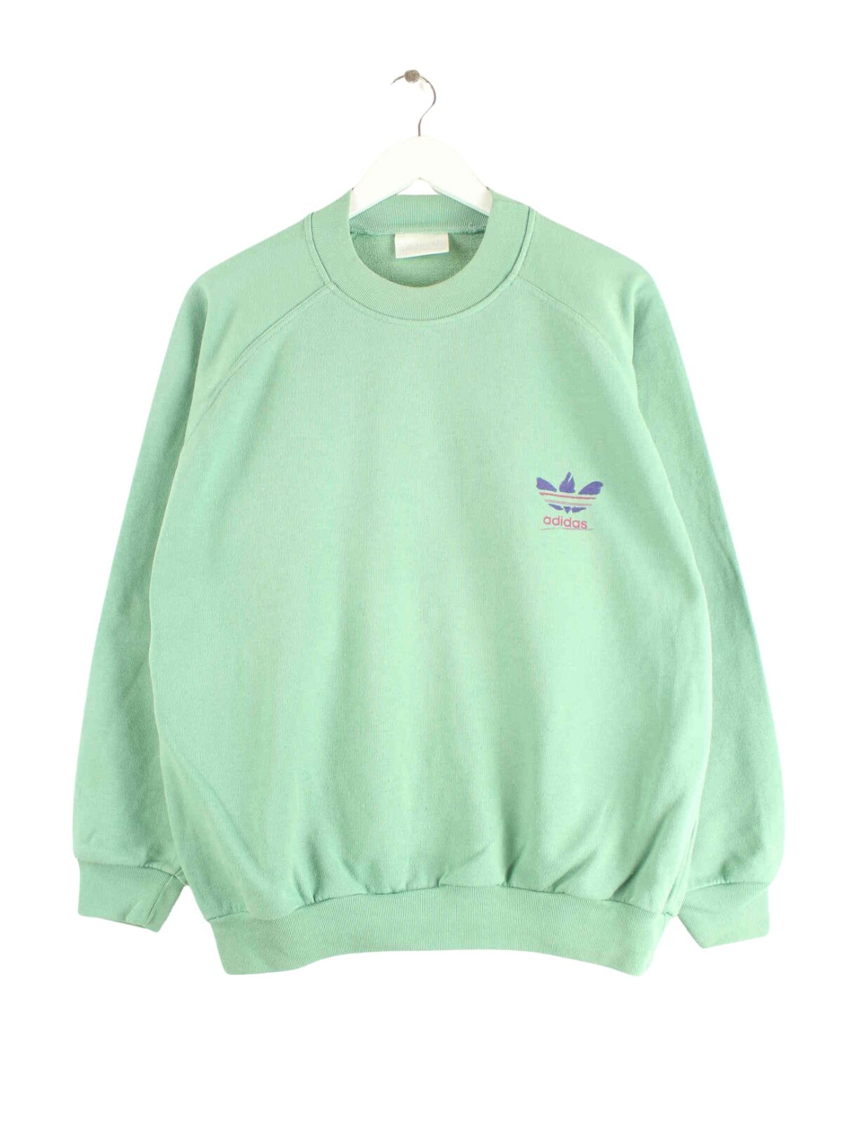 Adidas 80s Vintage Trefoil Print Sweater Grün L (front image)