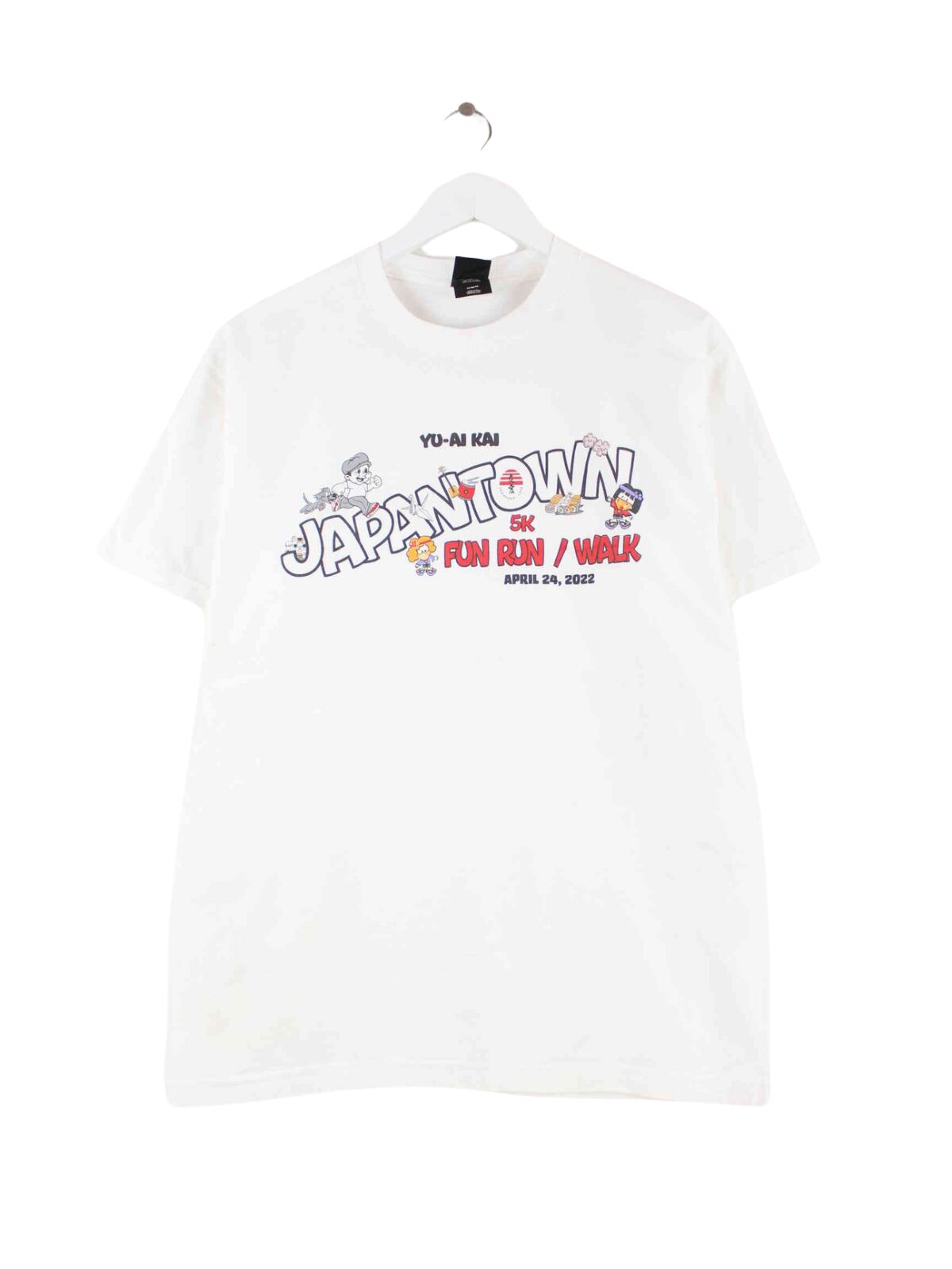 Hanes Japantown Fun Run Print T-Shirt Weiß M (front image)