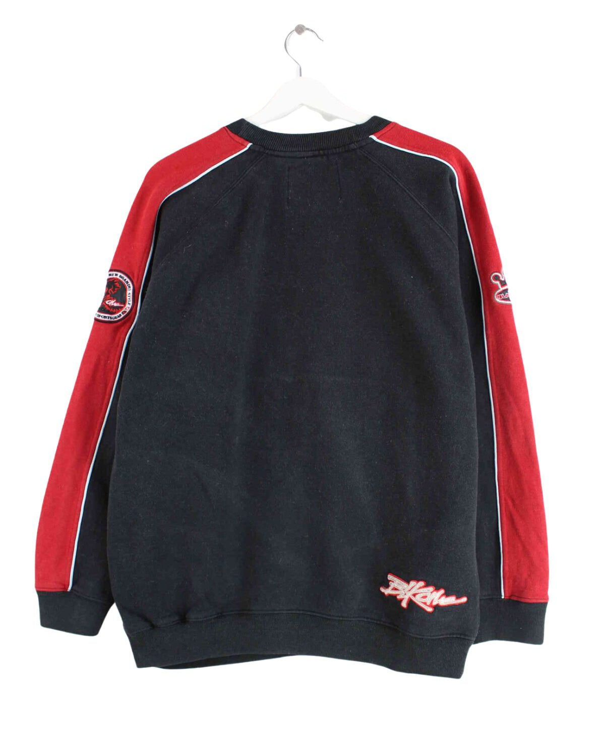 BLK1 90s Vintage Embroidered Sweater Schwarz M (back image)