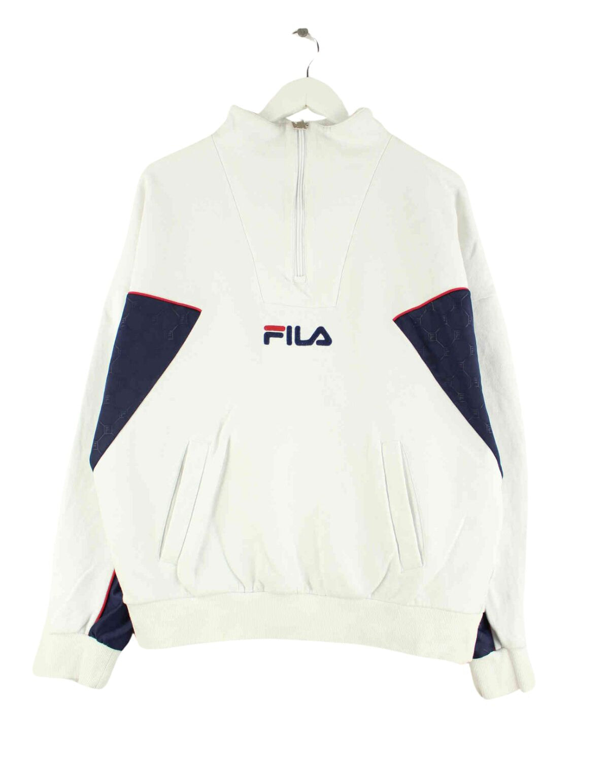 Fila y2k Half Zip Sweater Weiß M (front image)