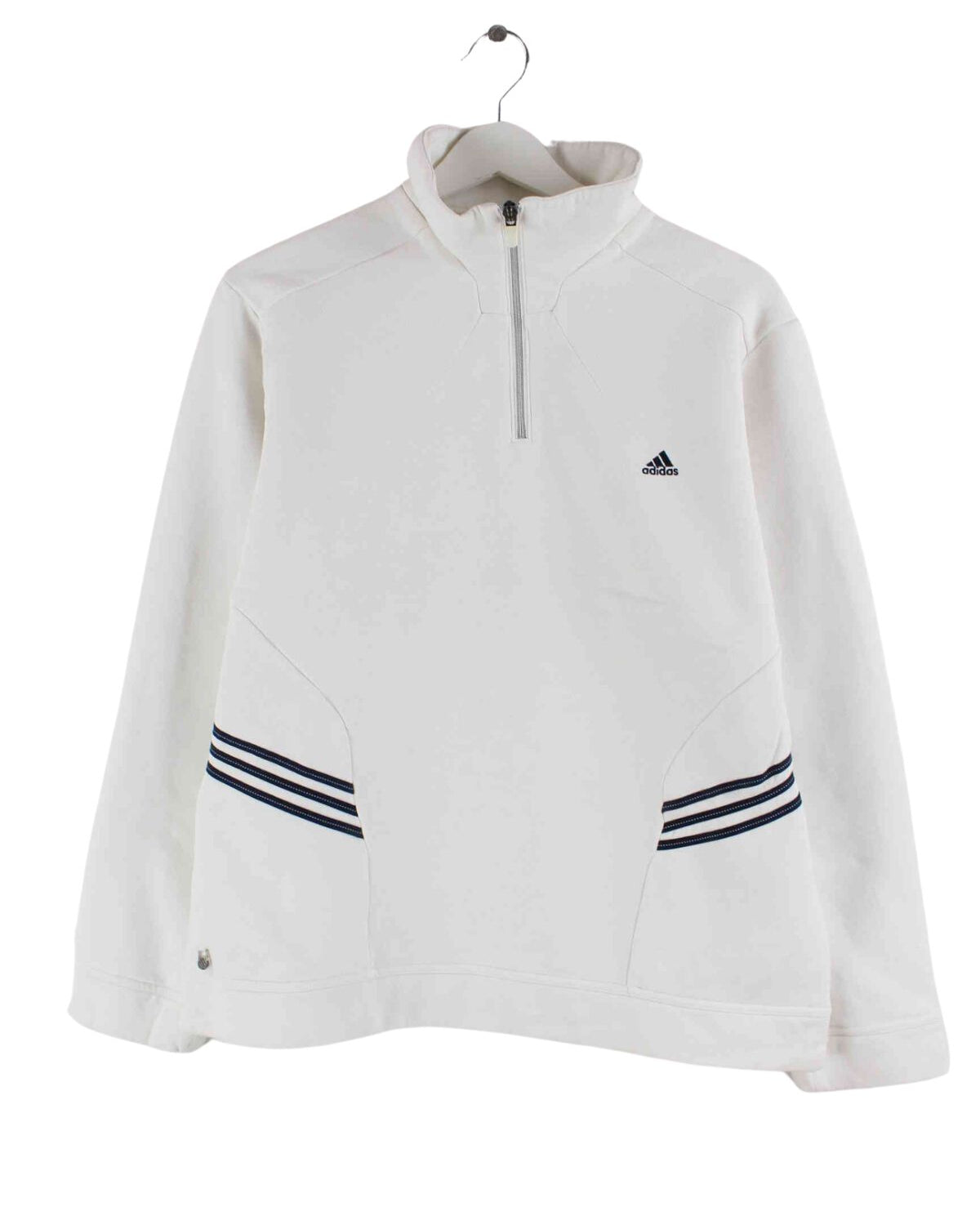 Adidas Damen 90s Vintage Half Zip Sweater Weiß S (front image)