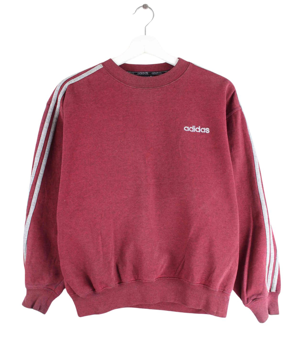 Adidas 80s Vintage 3-Stripes Sweater Rot XS (front image)