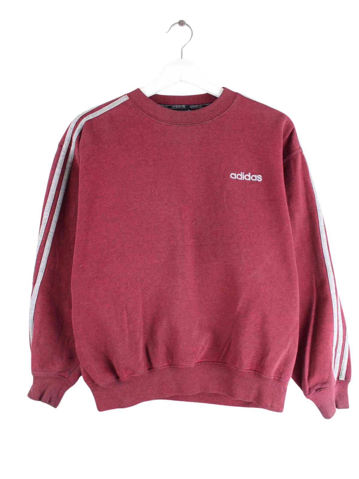 Adidas 80s Vintage 3-Stripes Sweater Rot XS (front image)