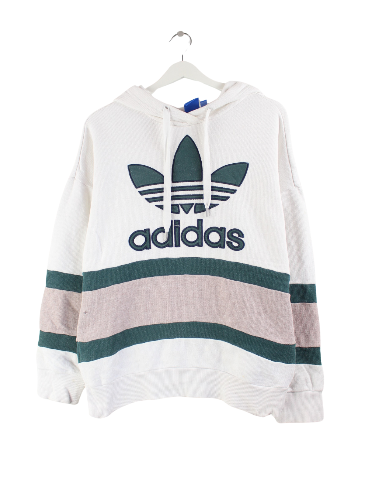 Adidas hoodie trefoil white hot sale