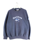 Reebok 90s Vintage Embroidered Sweater Blau L (front image)