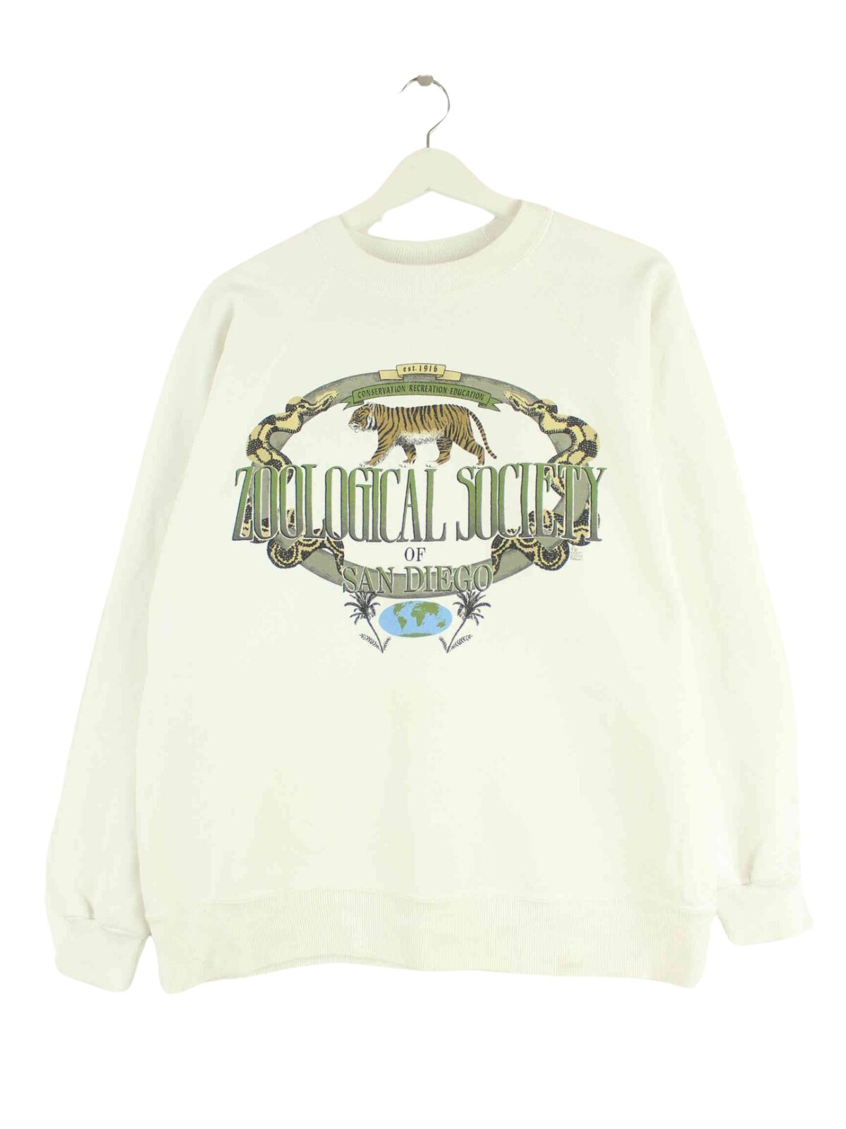 Hanes 90s Vintage San Diego Print Sweater White S – Peeces