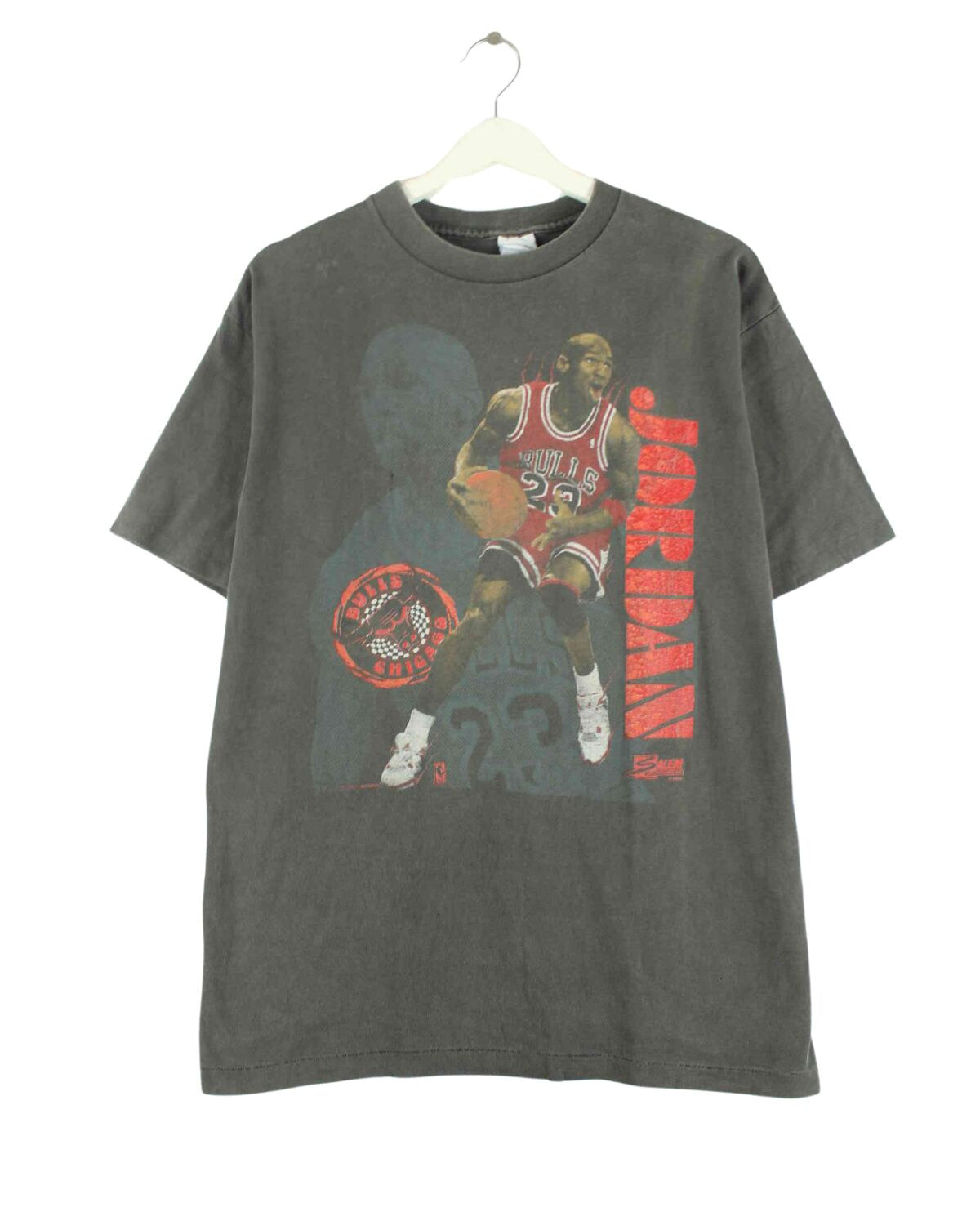 Salem Sportswear Vintage 1990 Michael Jordan Single Stitch T-Shirt Grau L (front image)