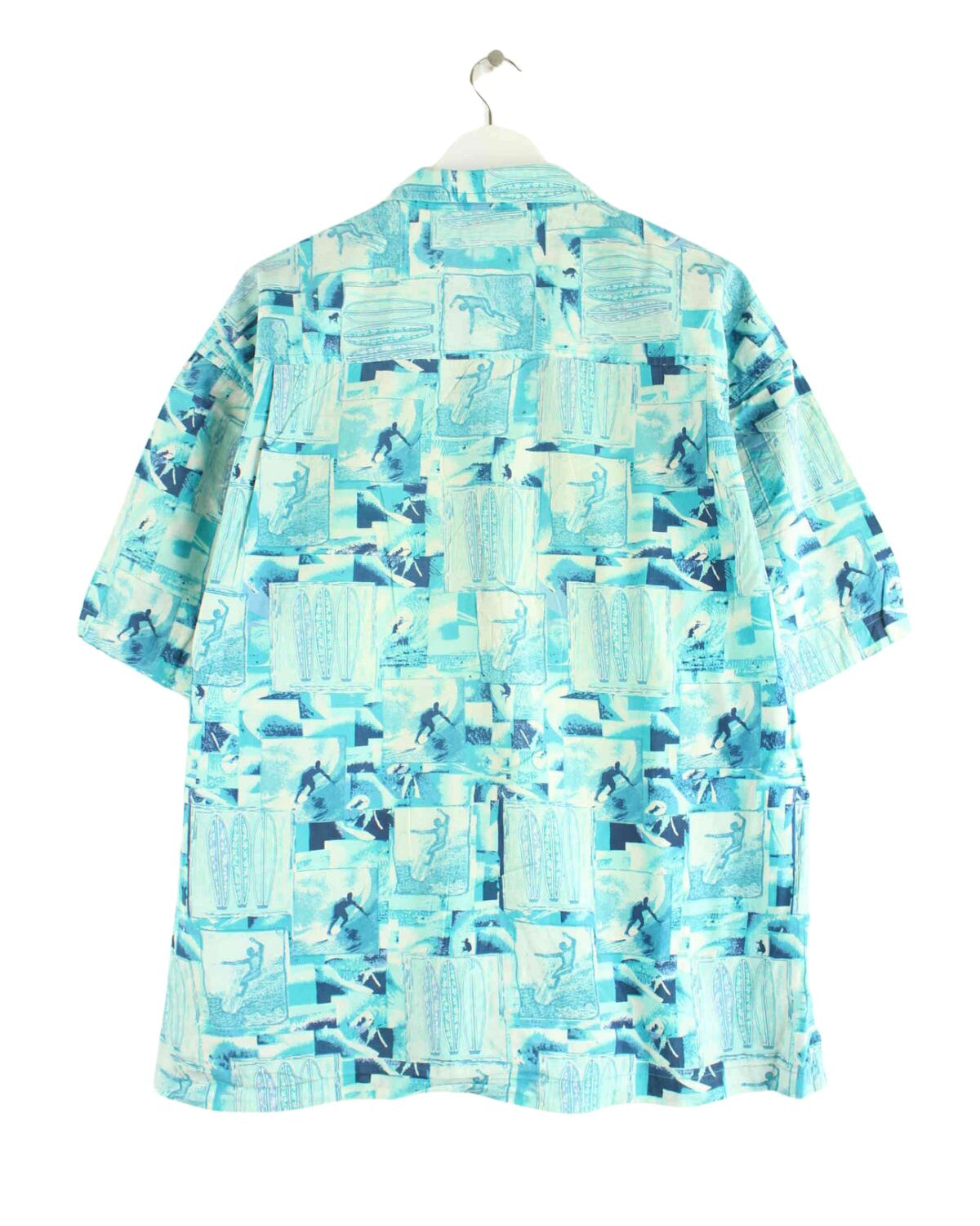 Vintage 00s Surfer Hawaii Hemd Blau XL (back image)