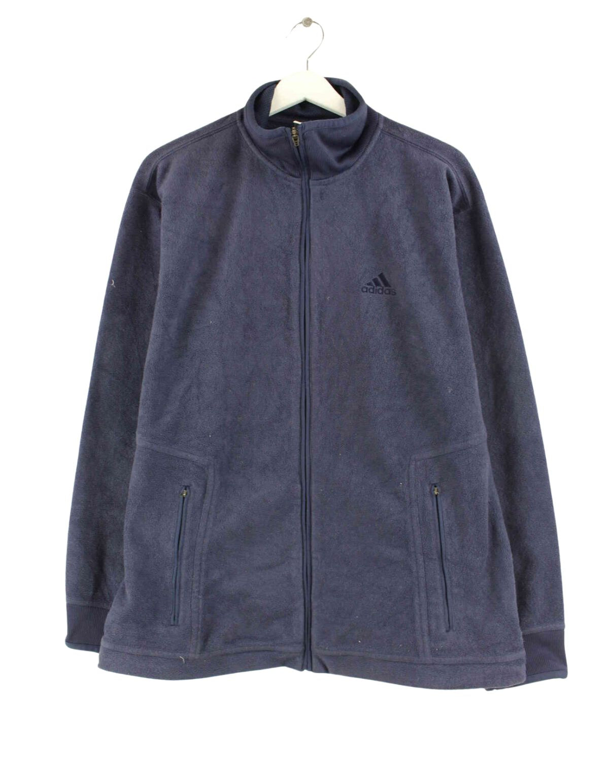 Adidas 90s Vintage Fleece Sweatjacke Blau L (front image)