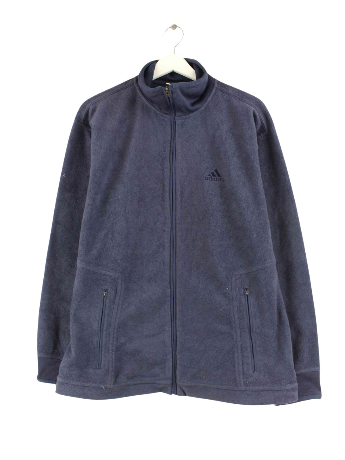 Adidas 90s Vintage Fleece Sweatjacke Blau L (front image)