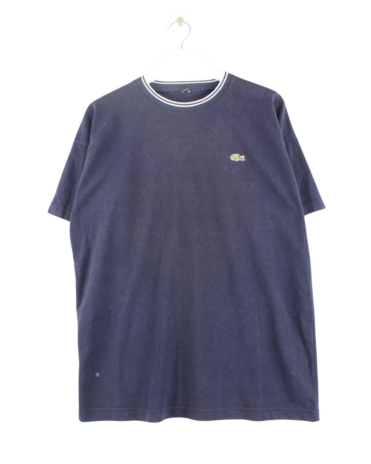 Lacoste 90s Vintage Basic T-Shirt Blau L (front image)