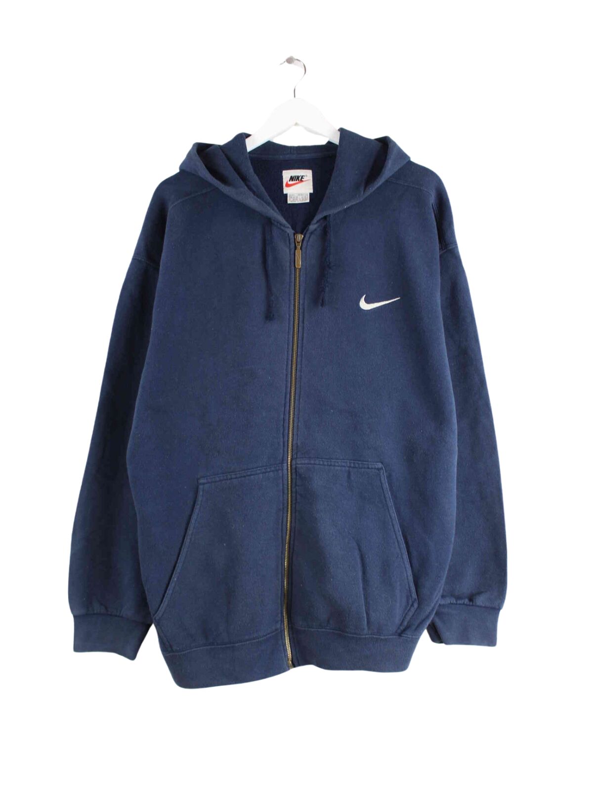 Nike 90s Vintage Zip Hoodie Blue XL Peeces