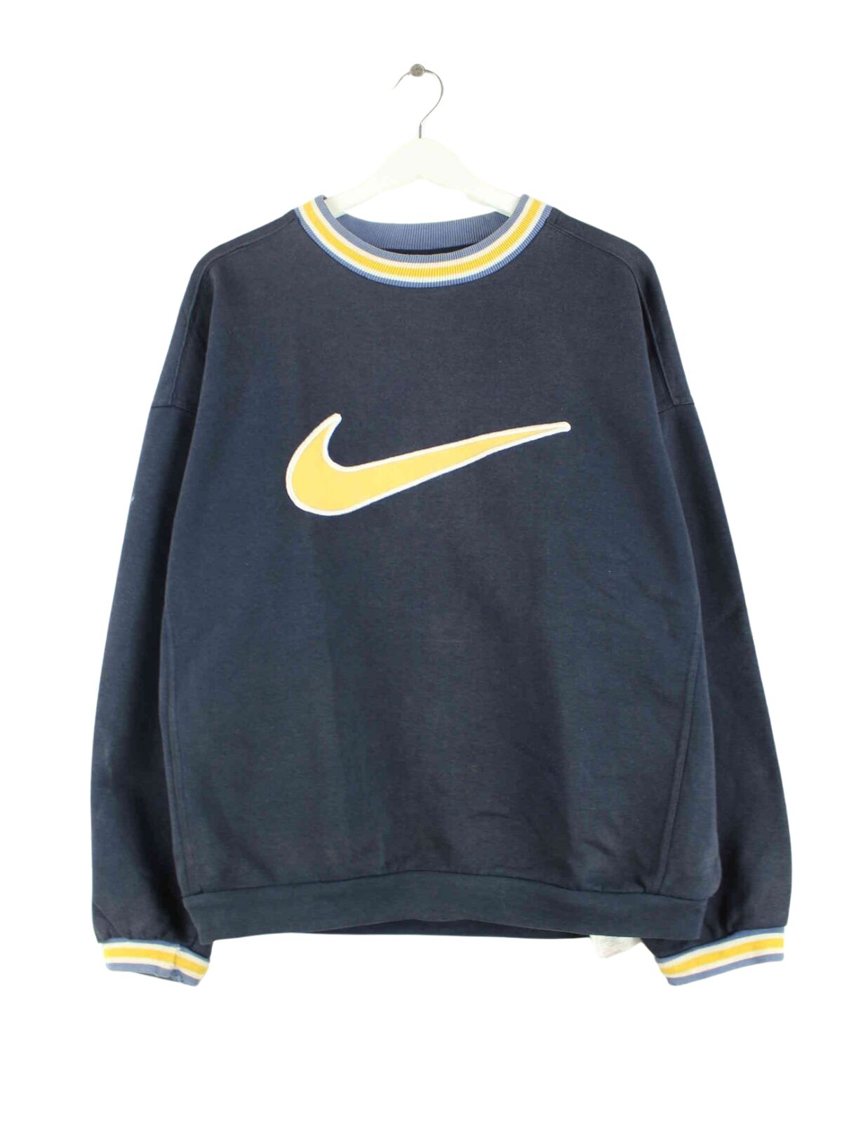 Nike 90s Vintage Big Swoosh Sweater Blau L (front image)