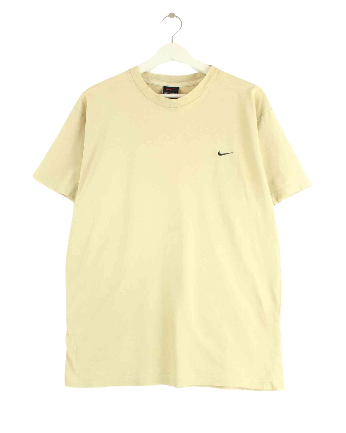 Nike 90s Vintage Basic Swoosh T-Shirt Beige S (front image)