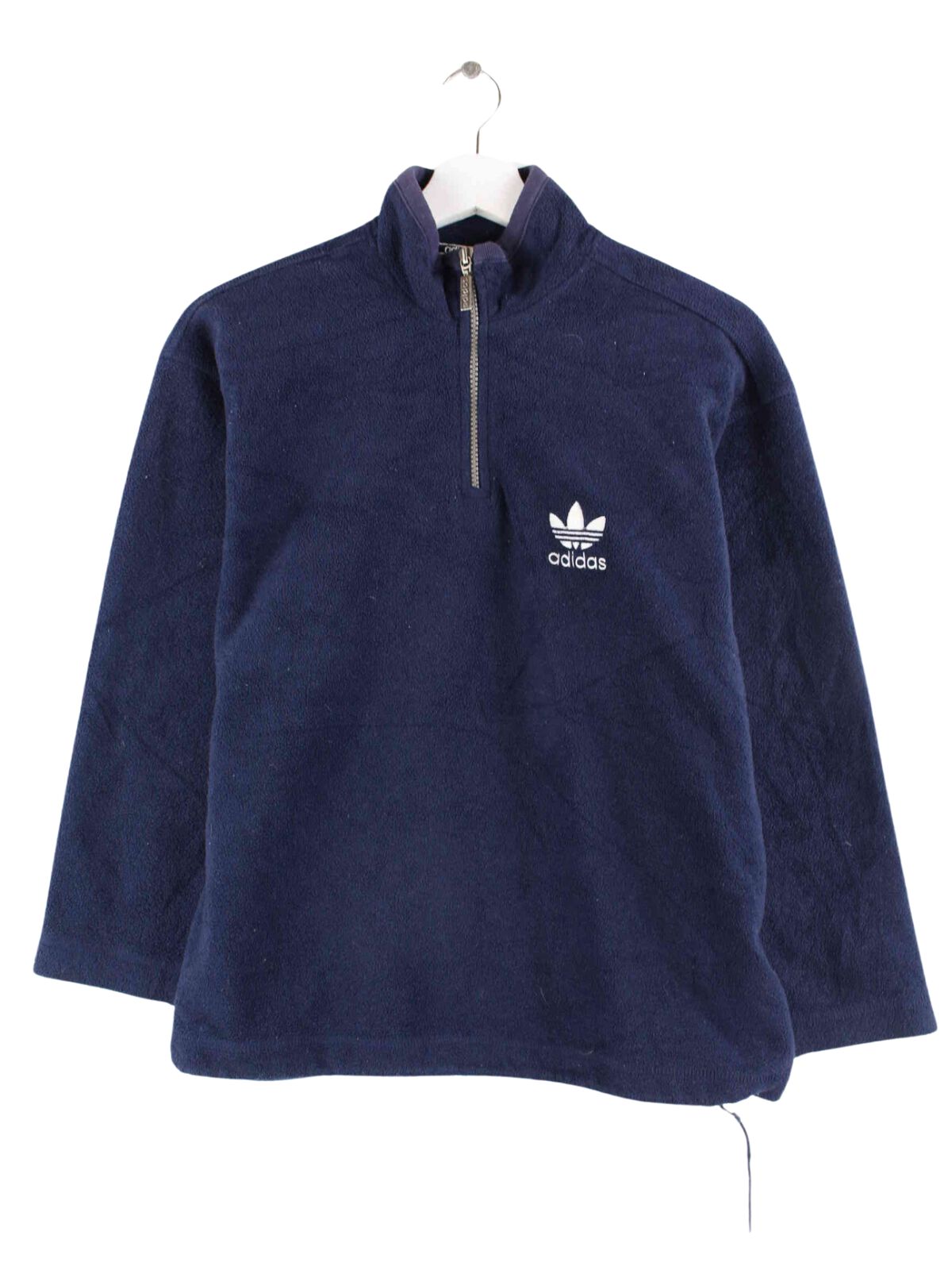 Adidas Damen 90s Vintage half Zip Fleece Sweater Blau XS (front image)