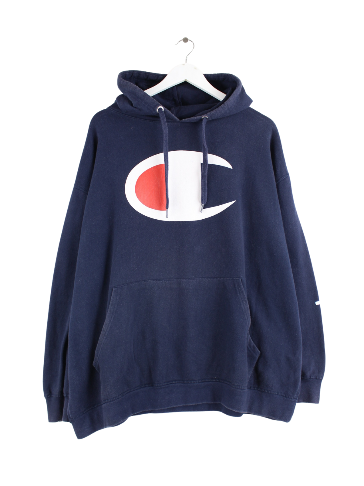 Champion Big Logo Print Hoodie Blau XXL