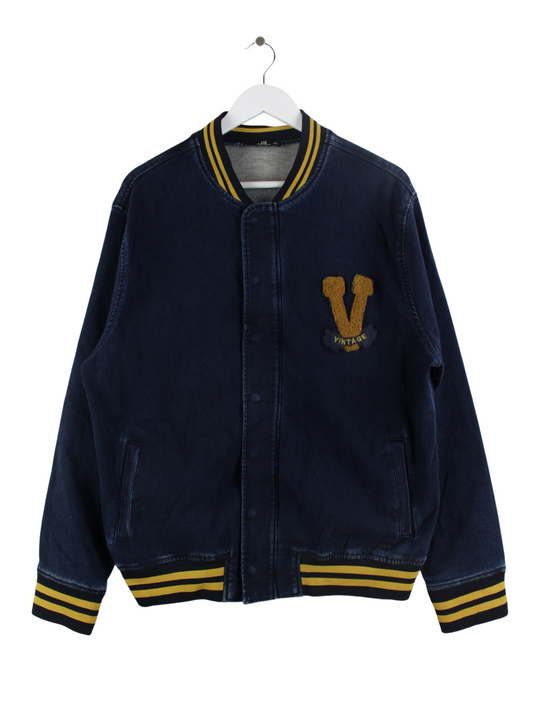 Vintage College Jacke Blau XL