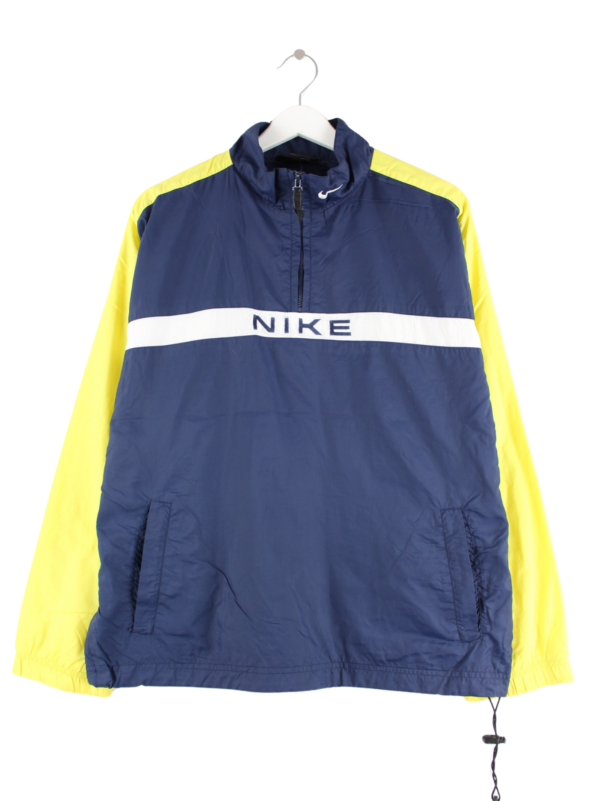 nike windbreaker yellow and blue