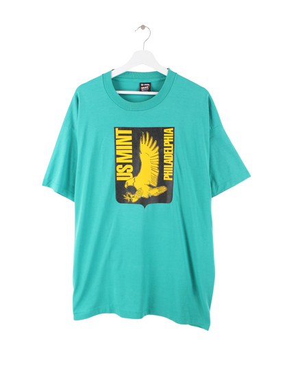 Vintage Philadelphia Single Stitch T-Shirt Grün XXL