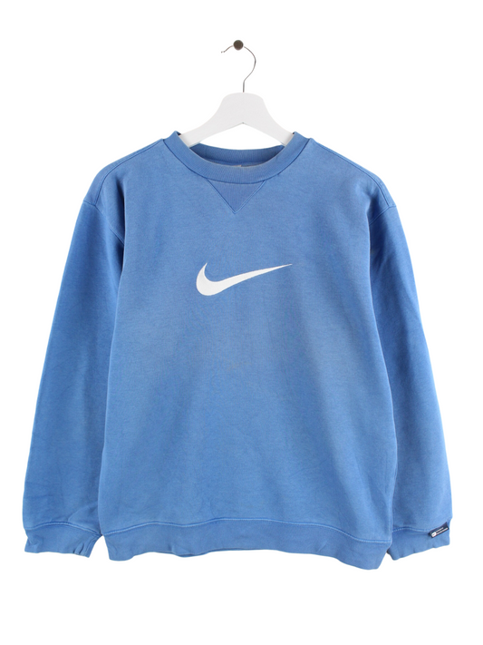 Nike Embroidered Big Swoosh Sweater Blau XS
