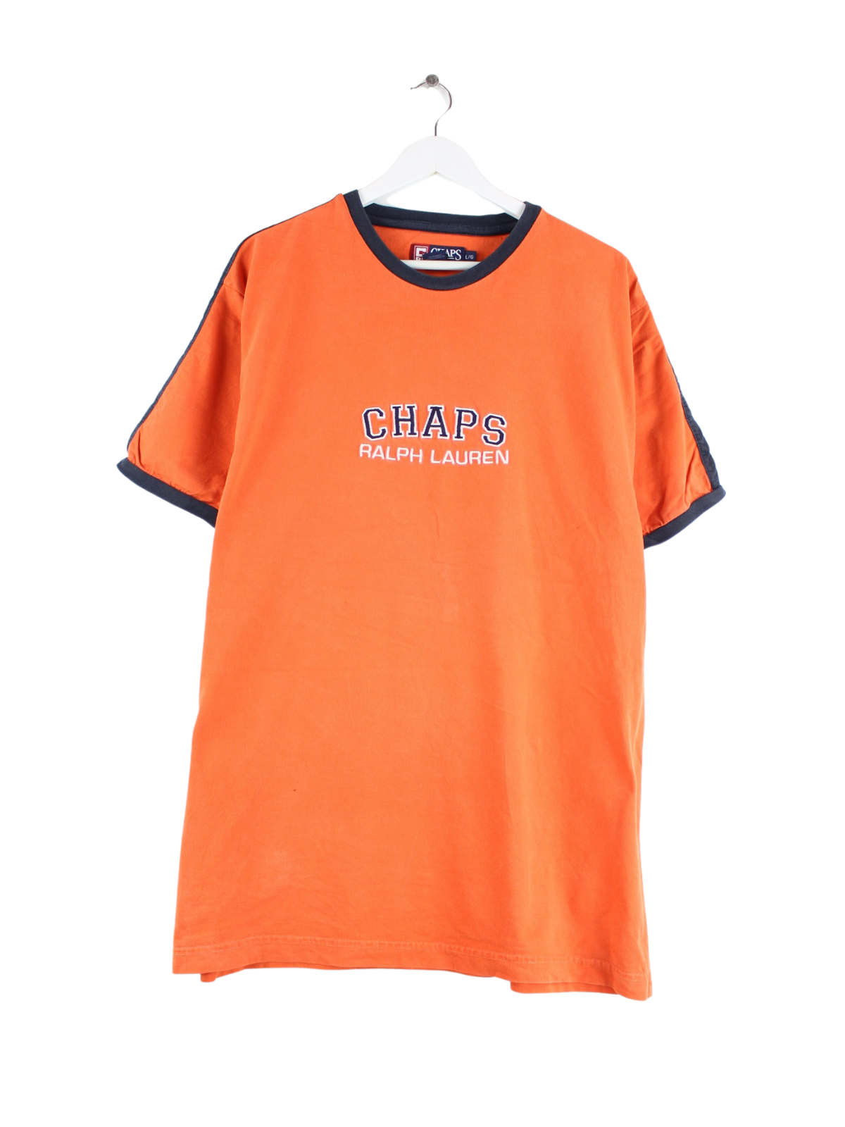 Chaps by Ralph Lauren Embroidered T Shirt Orange L Peeces