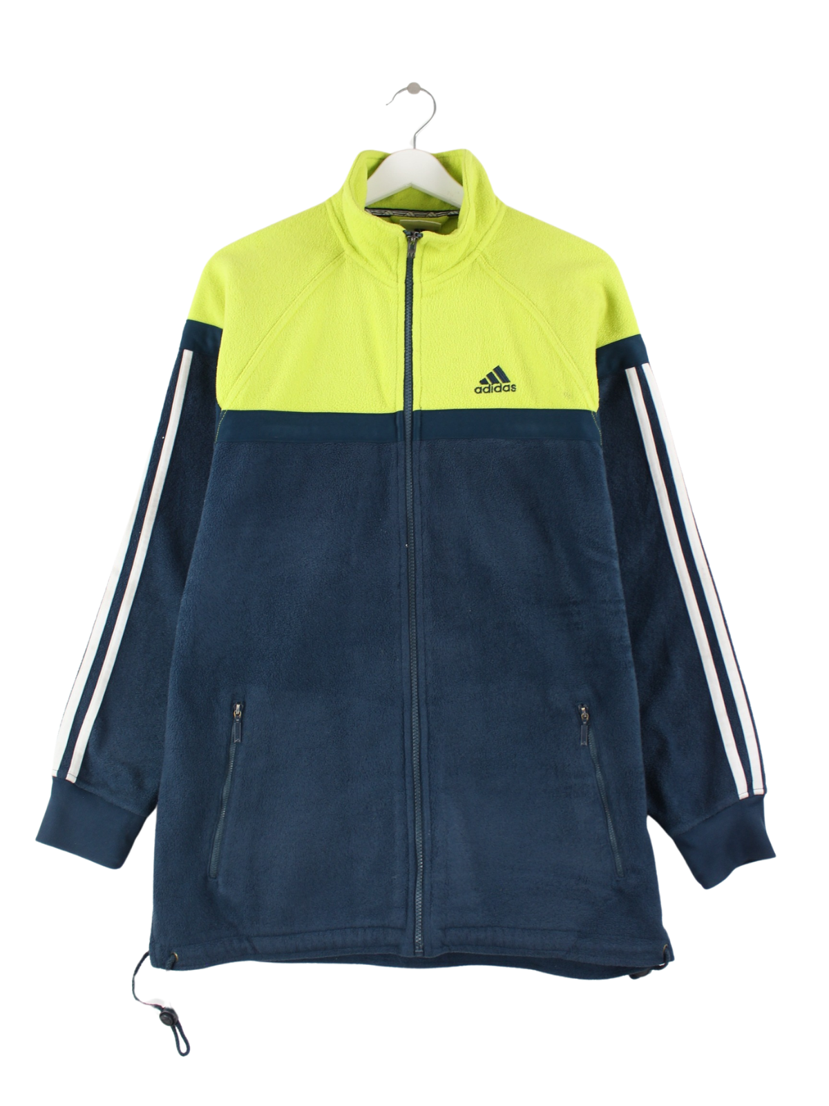 Adidas 90s Vintage Fleece Sweat Jacket Blue M Peeces