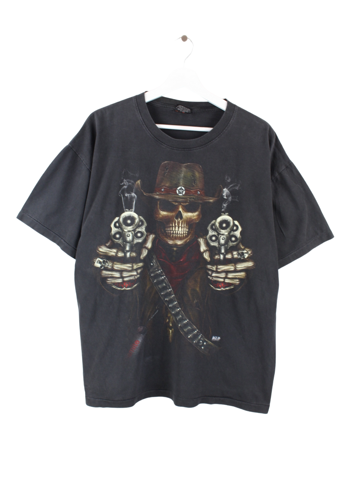 Vintage Skull Print T-Shirt Black XL