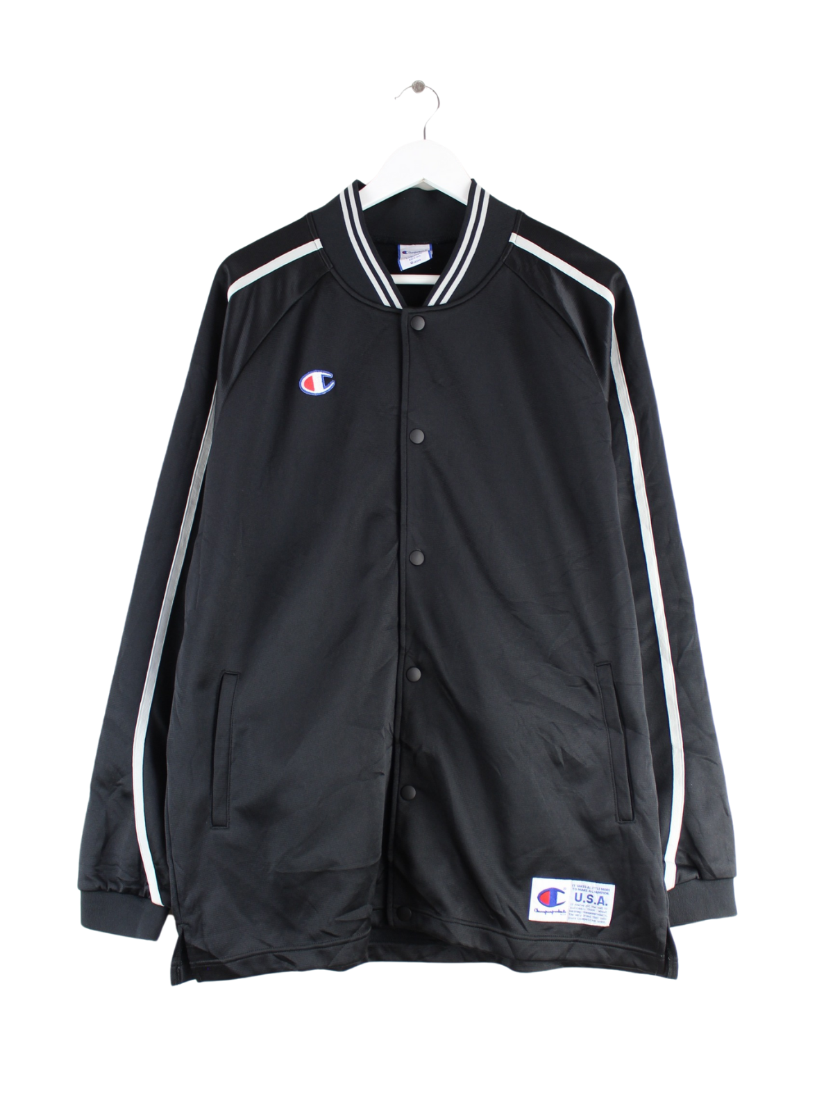 Black champion windbreaker jacket sales