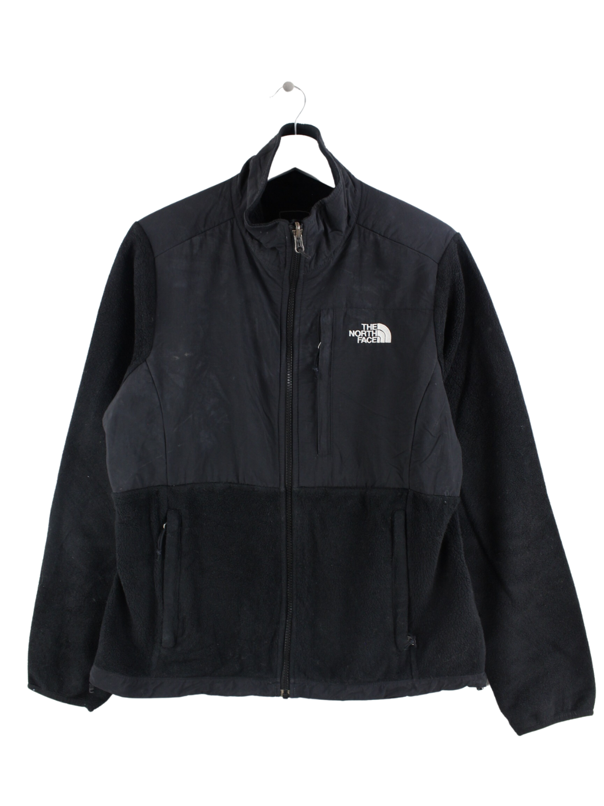 Black fuzzy north face jacket cheap shop