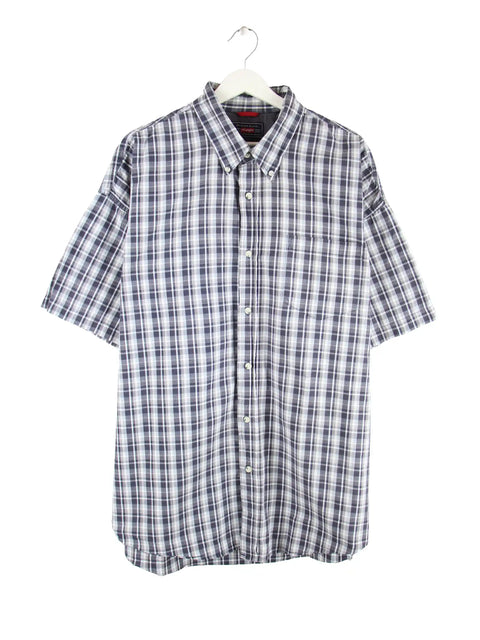 Wrangler Stripe Kurzarm Hemd Grau 3XL