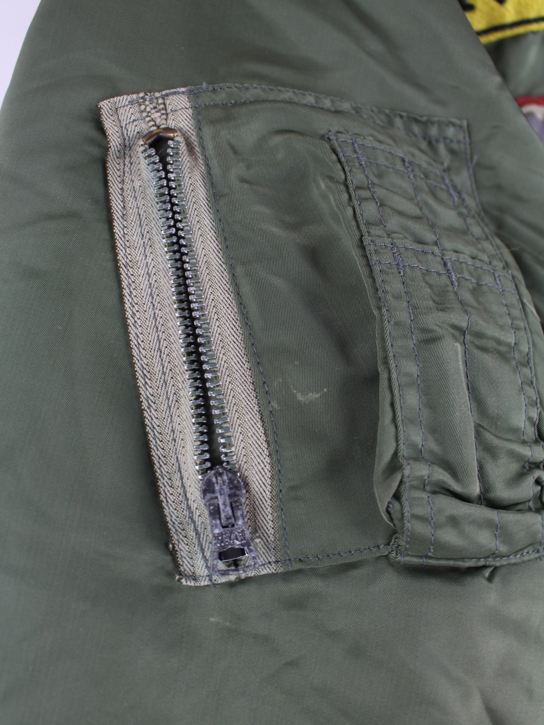 Avirex 90s Vintage VF-117 Privateers Embroidered Jacket Green XXL