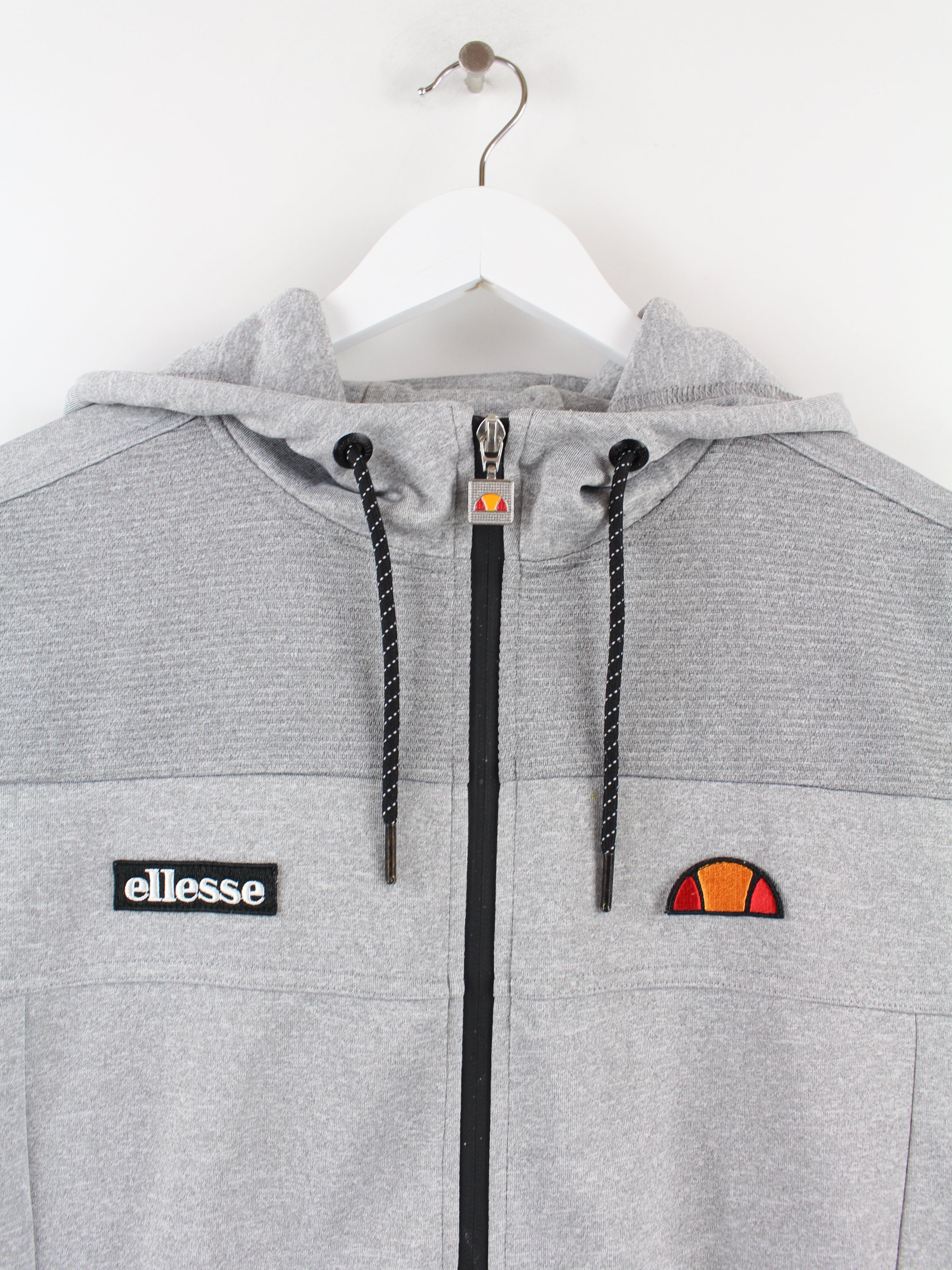 Grey ellesse hotsell zip up hoodie